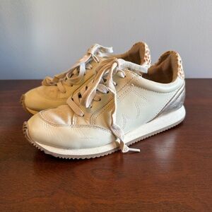 Birdies Cream, Gold & Animal Print Sneakers – Women’s Size 6.5